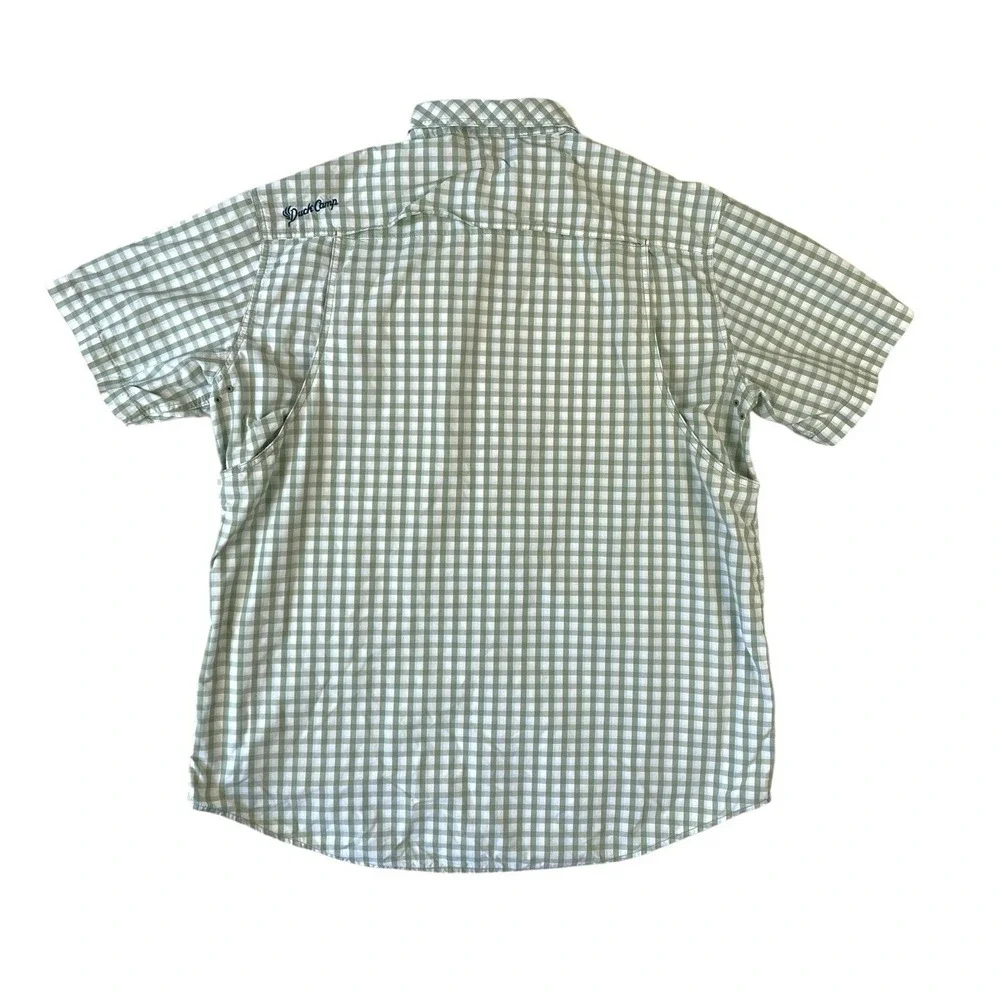 DUCK CAMP Mens Lightweight Short Sleeve Hunting Shirt 2XL Green Vented Nylon Zip - Picture 3 of 16